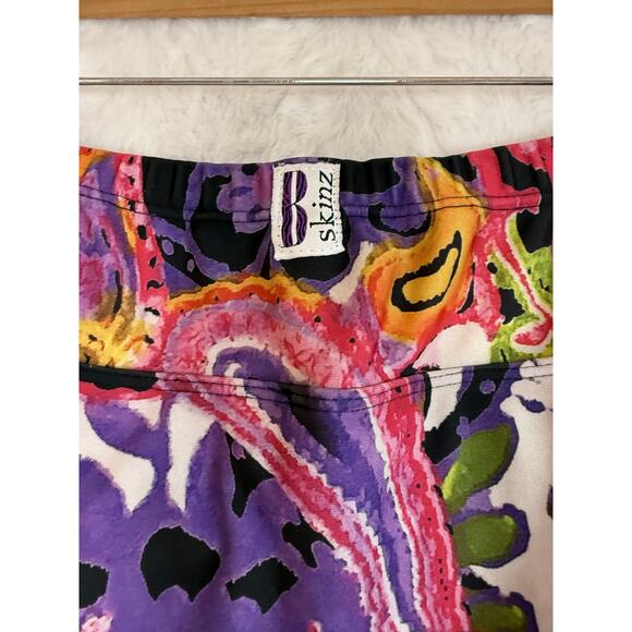 BSkinz Athletic Skirt Shorts Colorful Psychadelic Abstract Floral Golf Tennis XS - Picture 6 of 8